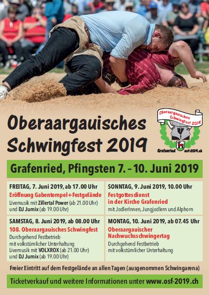 Festplakat mit Tagesprogramm